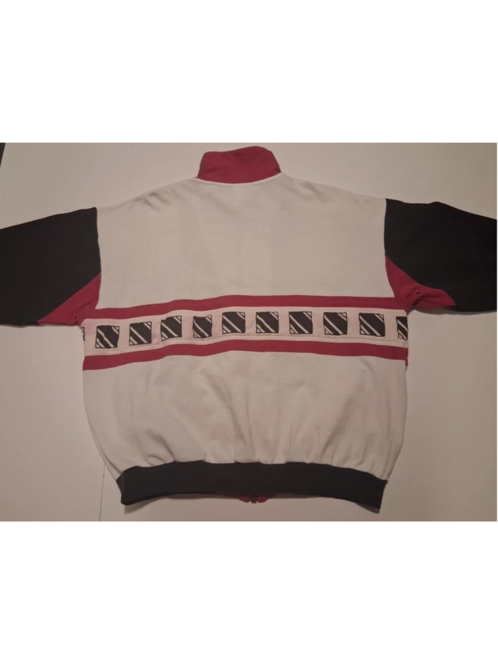 Vintage 80s 90s Adidas Men's Medium Cotton Bomber Track Jacket Colorblock *READ*